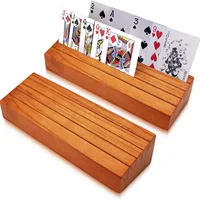 Playing Card Holder for Kids or Elder Hands-Free Wood Holder Racks Tray for Organizing Cards on Game Bridge Card Holders 1