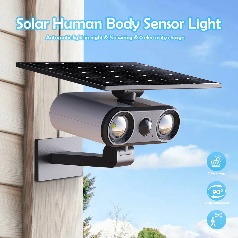 Description Picture 4 of itemSolar Lights Outdoor Motion Sensor Solar Dummy Fake Camera Monitoring Wall Lamp Solar Security Lights 3 Modes Garden Patio ﻿