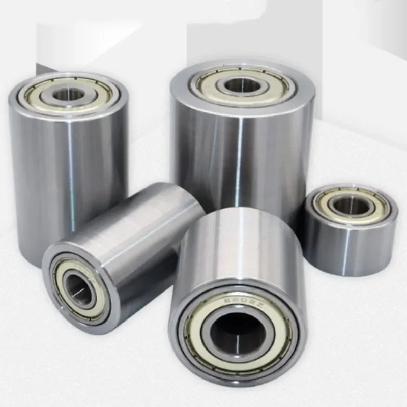 30mm double bearing conveying metal wheel iron flat wheel For ribbon weaving abrasive belt machine flat pulley idler track