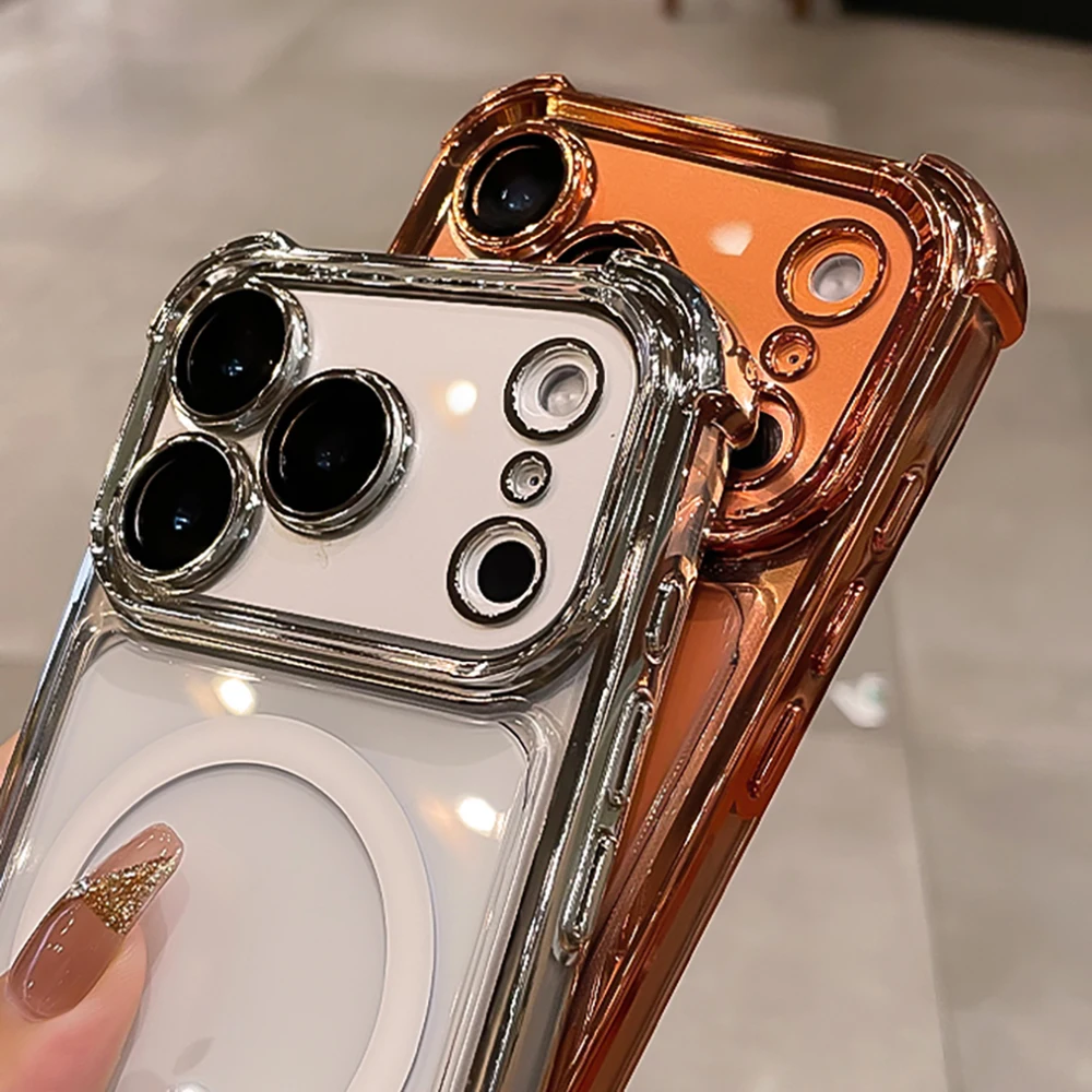 Magsafe Shockproof Luxury Magnetic Plating Phone Case Cover