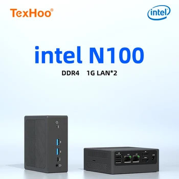 TexHoo MiniPC Intel N100 Dual Band WiFi5 BT4.0 8GB 16GB 256GB 512GB DDR4 HDMI DP Dual LAN Computer da gioco desktop Mini PC Gamer 1