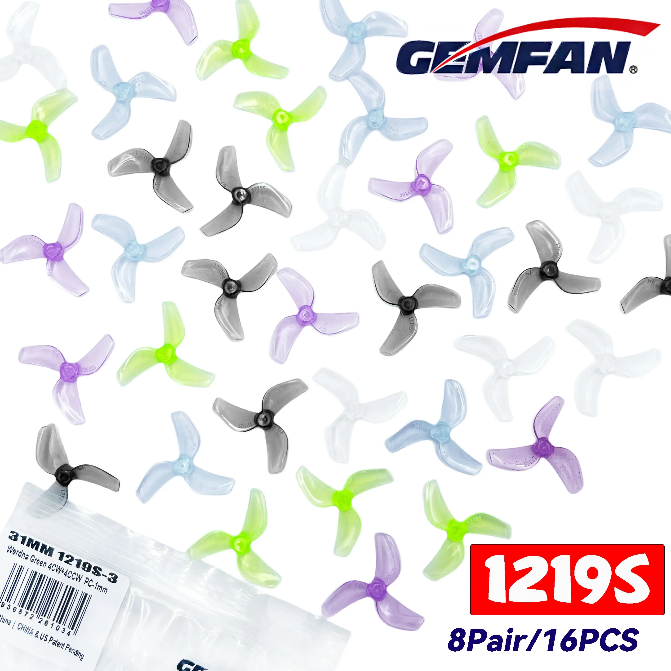 Hélices 1mm pour Drone FPV Micro - Lot de 8 Paires