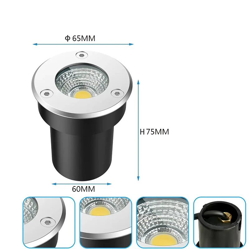 IP67 vodotěsný LED sad osvětlení podzemní lehký 5W 10W 15W pohřben lehký sad běžící pás krok podlaha lehký 220V 110V DC12V