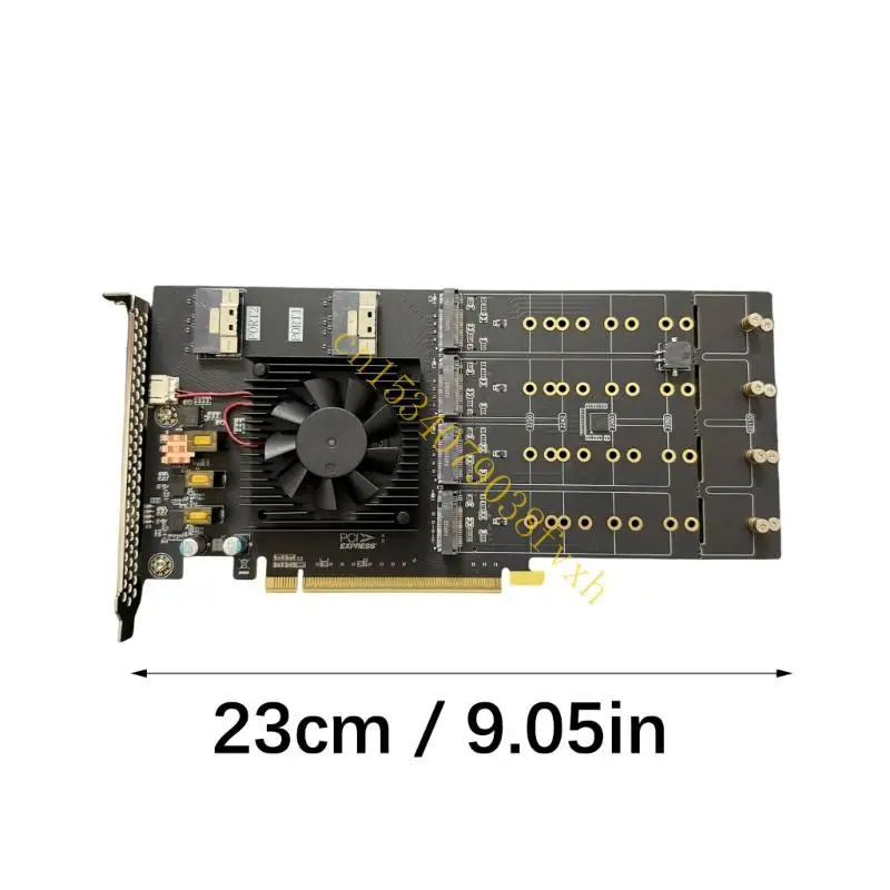 서버 랙 B2EA용 Silents 알루미늄 방열판 PCIe4.0 카드 12 슬롯 NVMe 스토리지