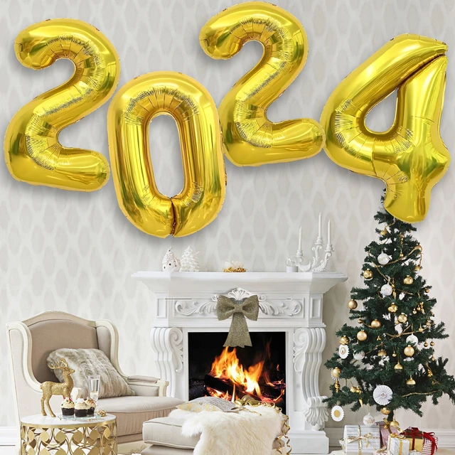 16inch 2024 Number Foil Balloons Happy New Year Christmas Wedding Party  Decor