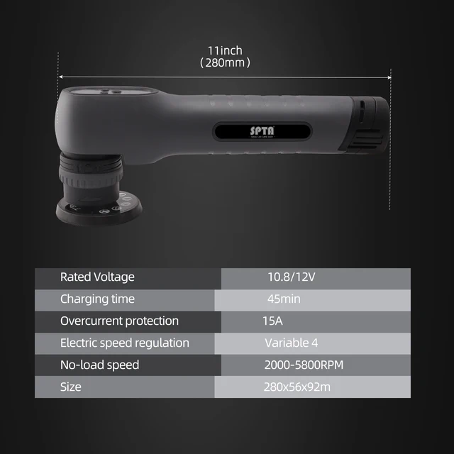 A Revolução da Polição de Carros: SPTA Mini Cordless Polisher 5 SPTA Mini Cordless Polisher: Professional Car Detailing at Your Fingertips