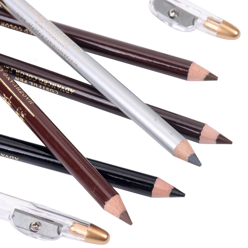 

3 шт./партия, деревянные карандаши для бровей