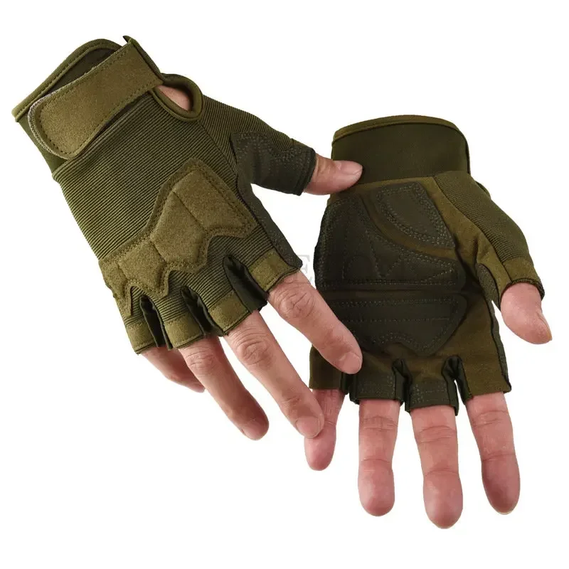 Camouflage Shooting Fingerless Gloves Bike Motocycle Cycling Gloves Plus Size M-XL Men Hot