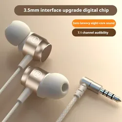 USB Type C Wired In - Ear Stereo Headphones with Mic and Control (3.5MM White Headset)