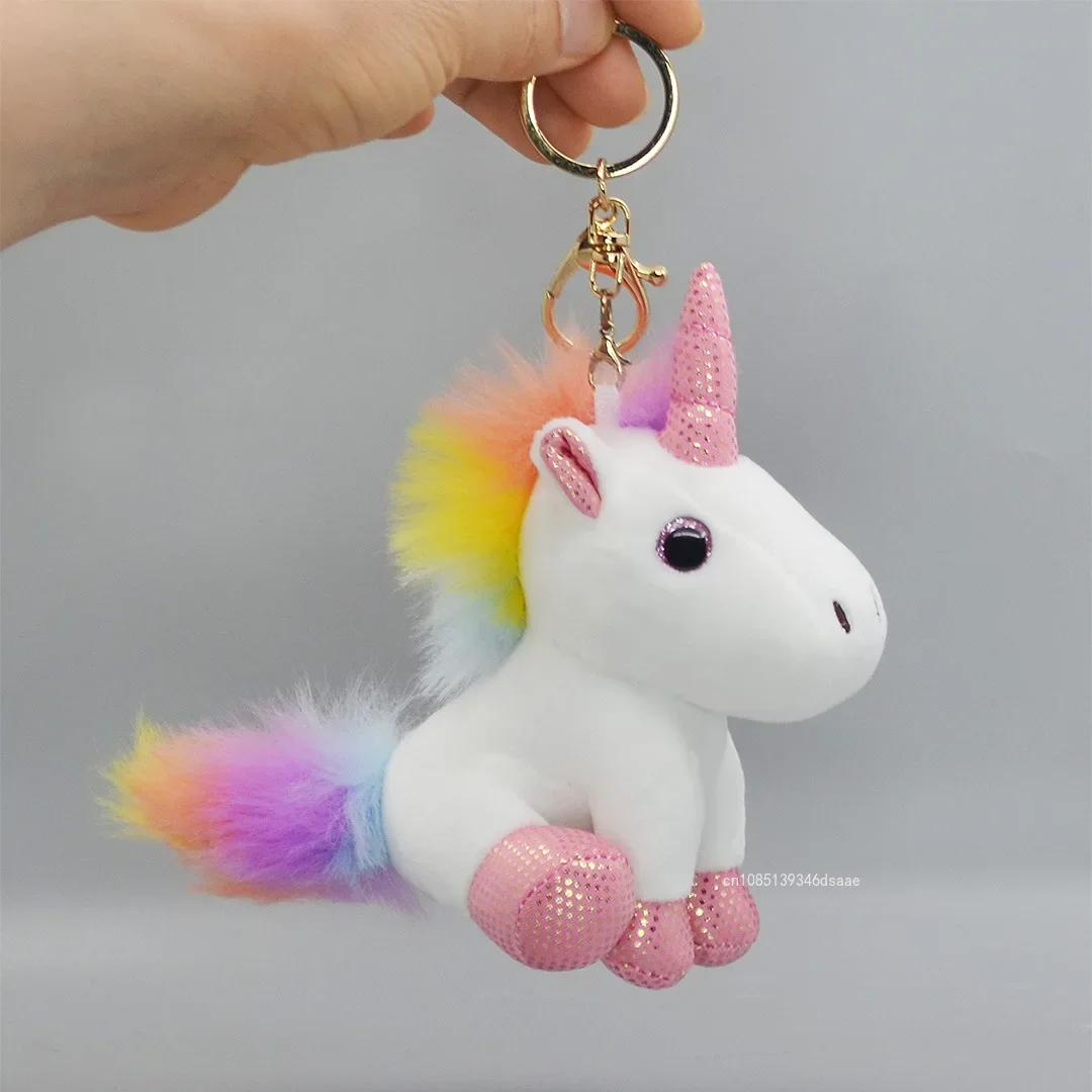 Llaveros de peluche con colgante de unicornio bonito de 14cm