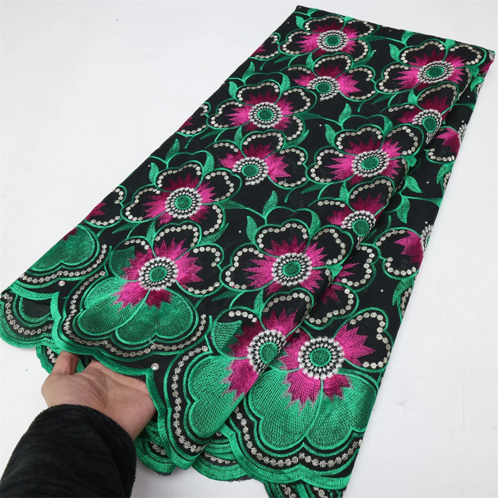 

African Cotton Lace Fabric Design Swiss Voile Lace In Switzerland 2023 High Quality Nigerian Lace For Man Women Wedding QF2157-1