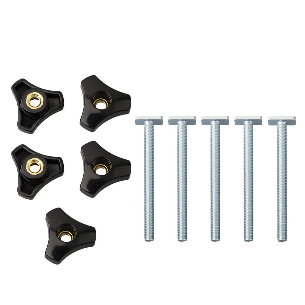 T Track Bolts Knob Kit Miter Track Sliding Nut T-Slider T Slot Bolt for Woodworking Jigs Fixtures Tools Kit Accessories DIY