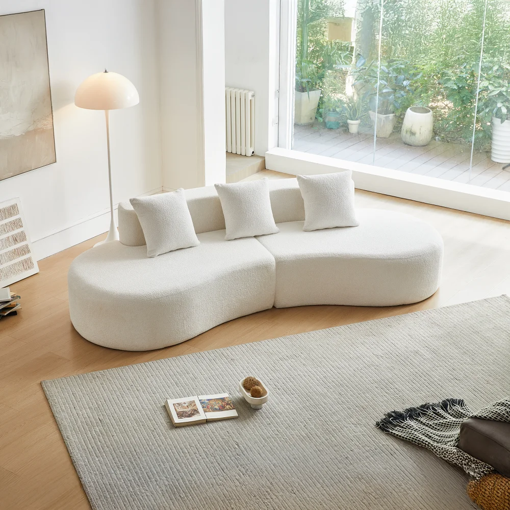 3 Seater Couch Modern Curved Sectional Sofa Comfortable and Stylish for ...