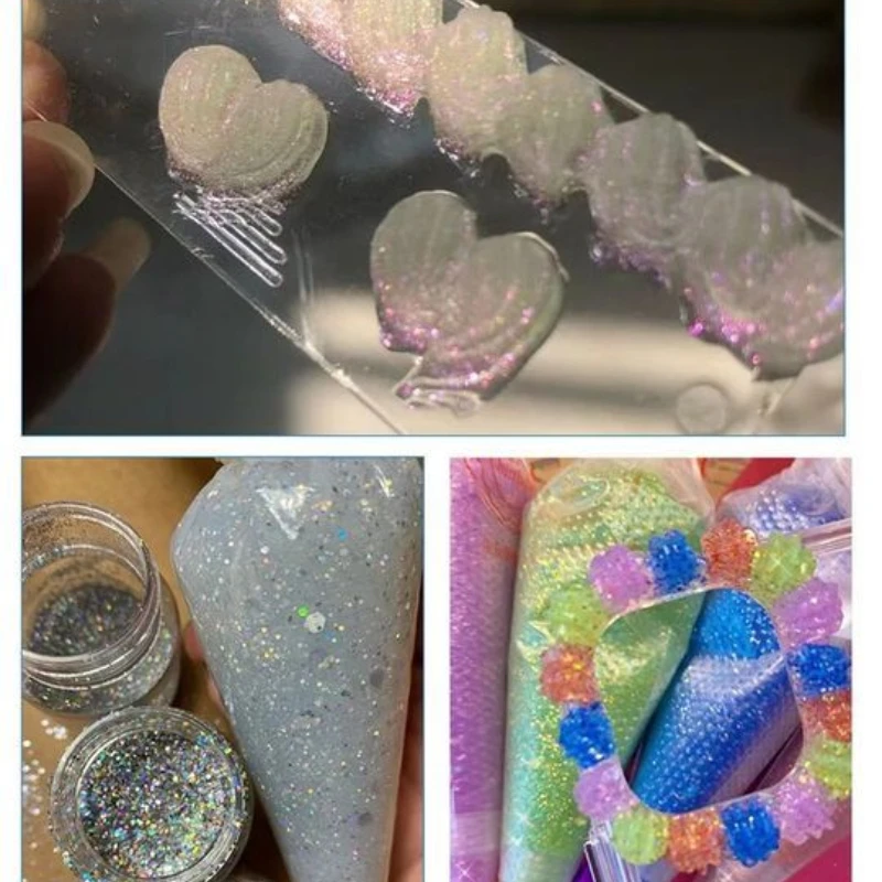 1Kg Barrel of Simulated Cream Glue Transparent Jam Crystal Glue with Colour Mixing Crafting Tools and Accessories DIY