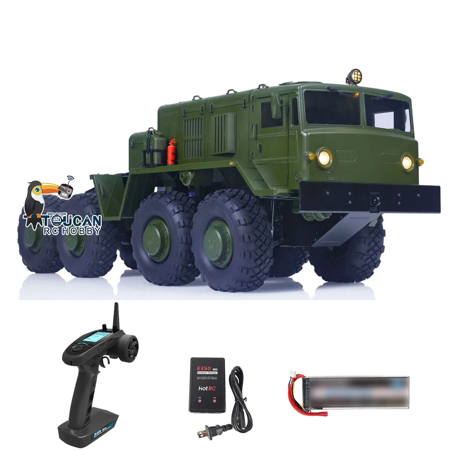 

RTR CROSSRC 1/12 8x8 Military RC Tractor Truck BC8 Remote Control Crawler Car Model Light Sound ESC Painted Toy THZH1641