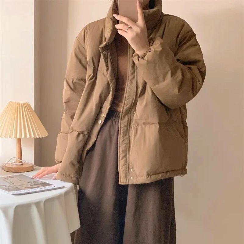 2023 New Women Down Jacket Winter Coat Female Short Parkas Loose Warm Outwear Given To Philandering Leisure Time Overcoat