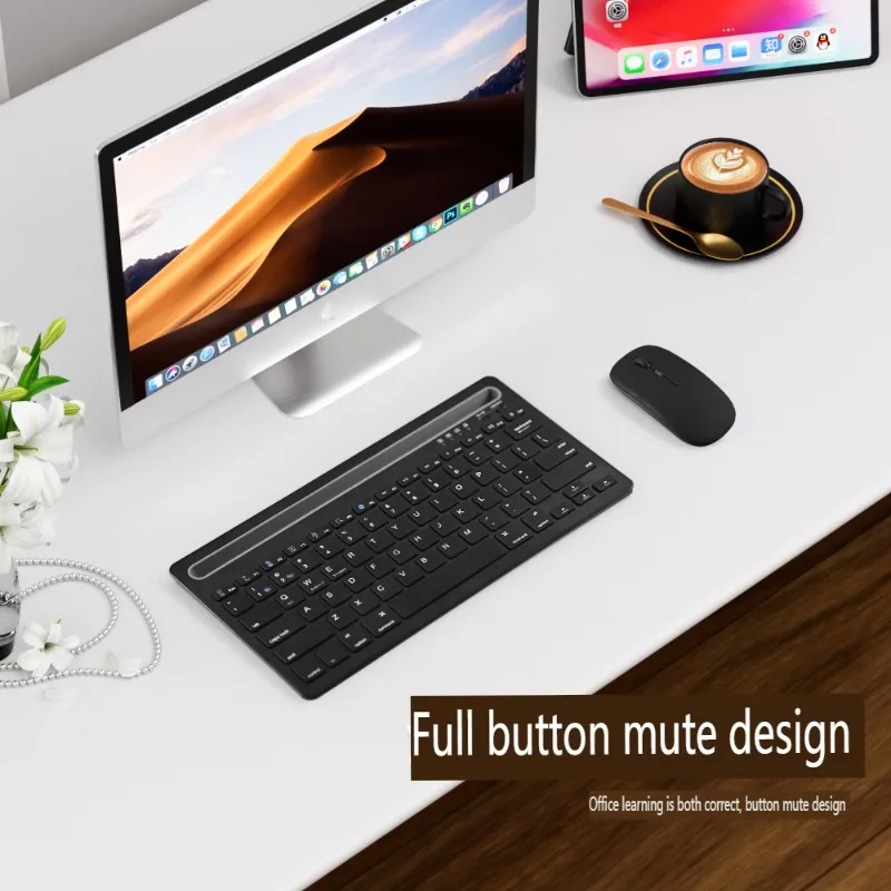 2.4G Wireless Mouse Combo Teclado Bluetooth For Laptop PC IPad Macbook Android Notebook Ipad Keyboard_voghion.com