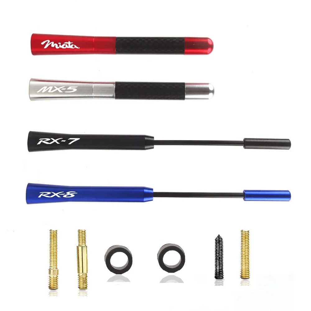 New 17 Cm Car Antenna Auto Carbon Fiber Radio Aerial Car Accessorie For Mazda Protege5 Roadster Rustler Rx-7 Efini Rx-8 Scrum