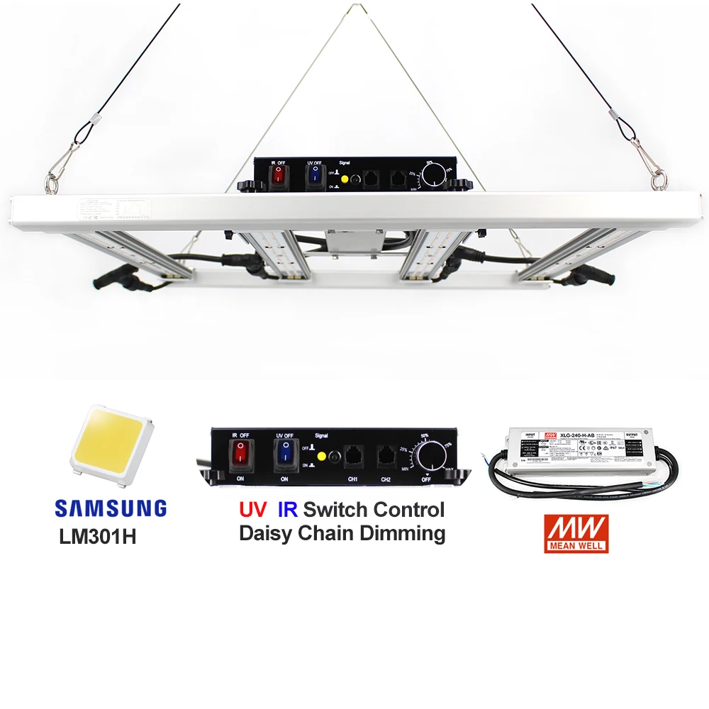 Figolite Samsung LM301H EVO 240W 320W 480W 600W 720W 1000W Quantum Tech LED Bar Grow Light UV IR Switch Controll led grow light,grow light