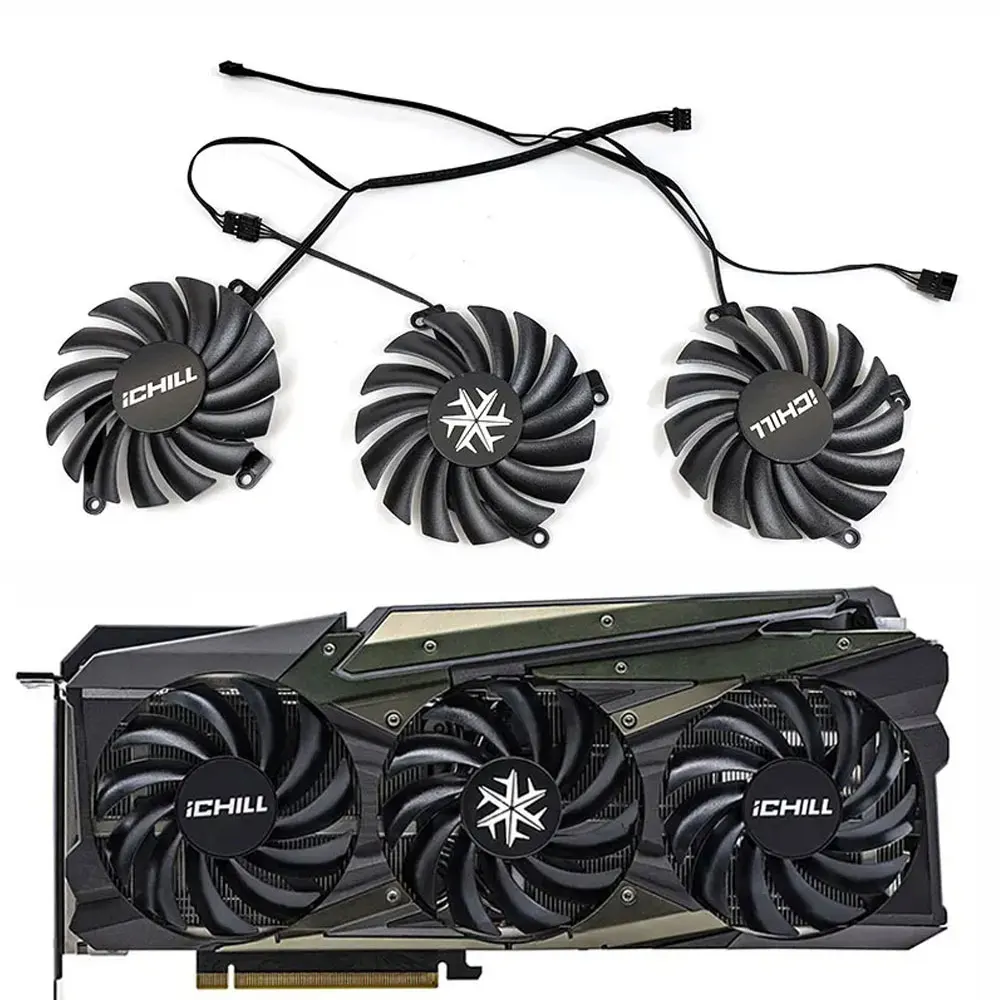3Fan/1Set Cf-12915S Rtx 3080 3070 Ichill X4 Gpu Fan, Per Inno3D Rtx 3080, Rtx 3080 Ti, Rtx 3090 Ichill X4 Ventola Di Raffreddamento Della Scheda Video