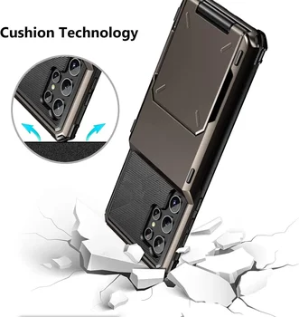 For Samsung Galaxy S25 S24 Ultra S25 S24 Plus S24 FE Wallet Case with Card Holder, Dual Layer Heavy Duty Shockproof Phone Cover 5