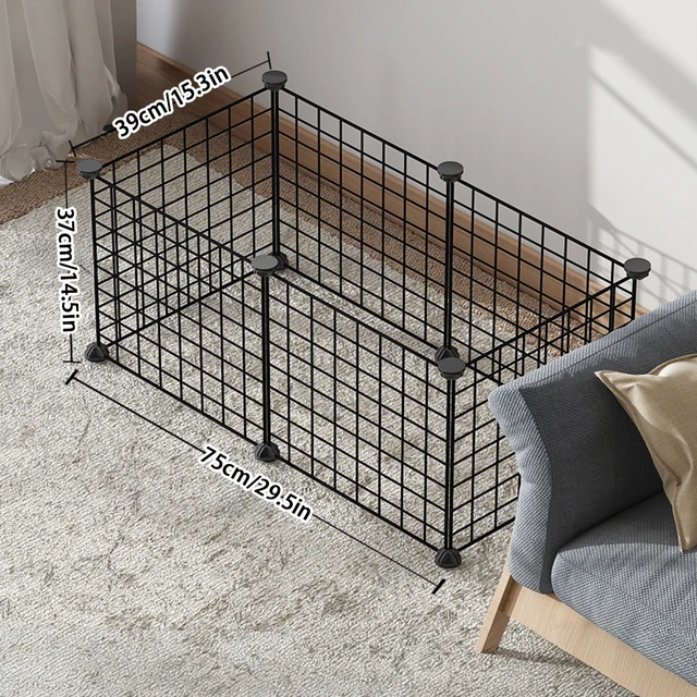 Dog cage Wire mesh fence indoor teddy animal escape barrier 3