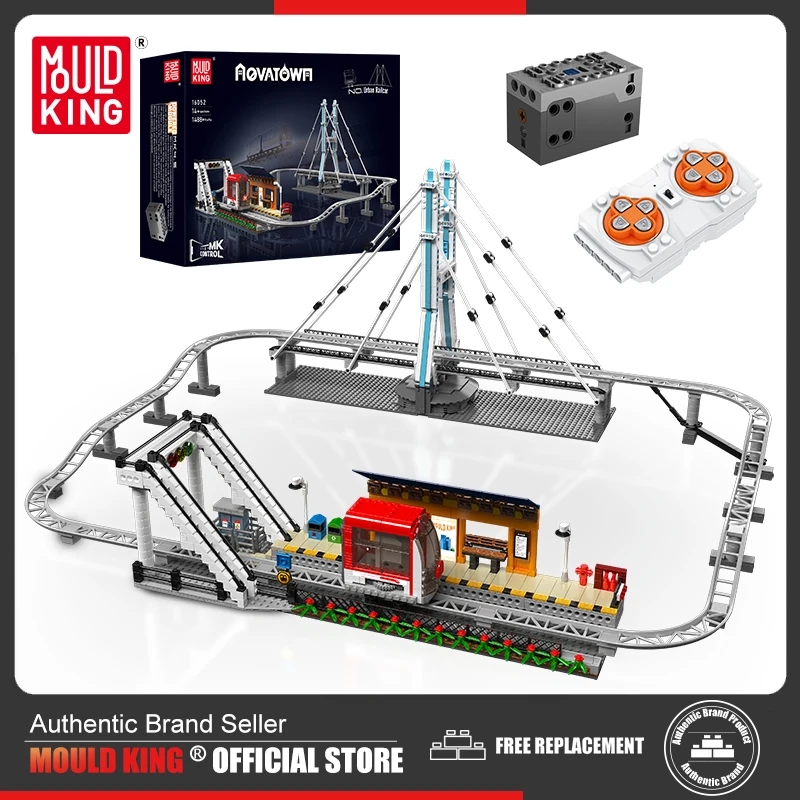 Mold King 16052 Technical Car Building Block The Remote Control Urban Railcar Con Parti Di Binari Modello Giocattoli Regalo Di Natale Per Bambini