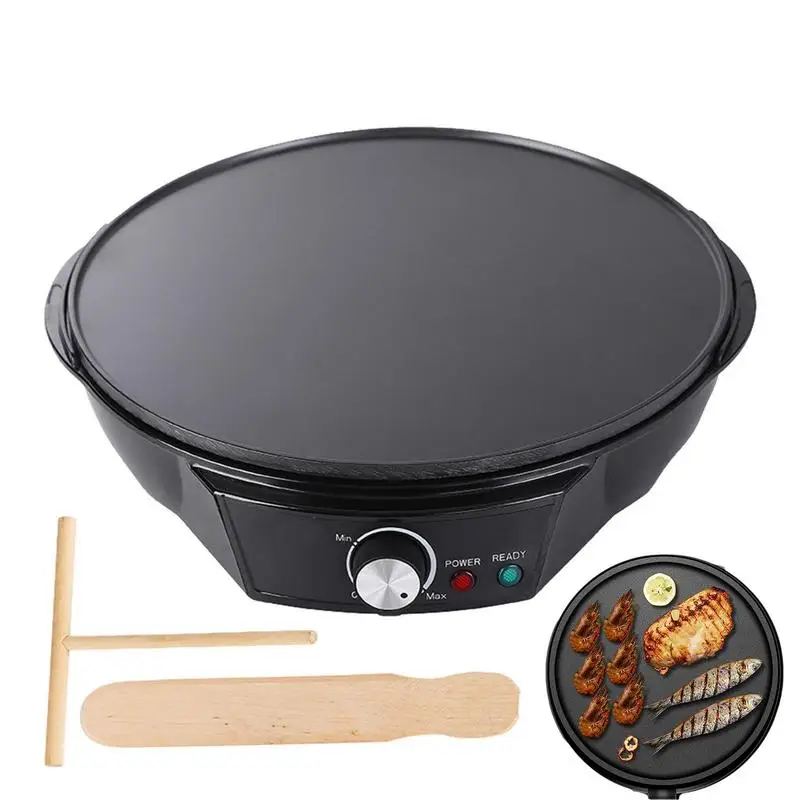

Pancake Griddle Nonstick Electric Crepe Maker Single-side Pan Heating Hot Plate For Frying And Baking Roti Tortilla Blintzes