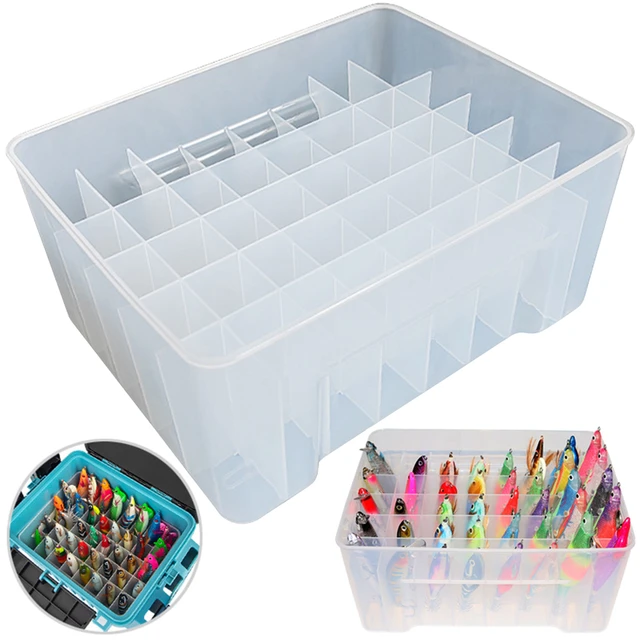 40 Grid Plastic Fishing Tackle Box Squid Jig Hard Lure Sea Tool