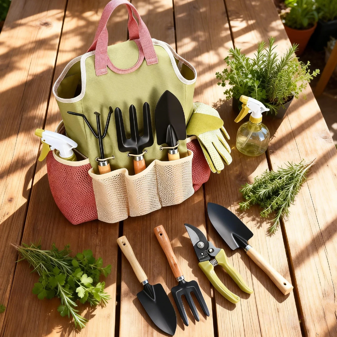튼튼한 10종 원예 도구 세트(패션 핸드백 포함), 내구성 있는 완벽한 정원 용품 키트, 여성을 위한 이상적인 선물