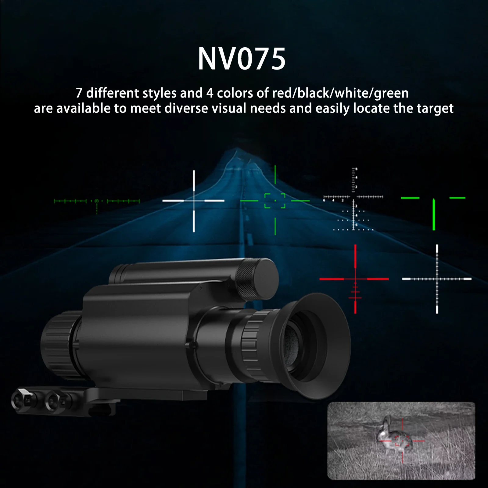 ZIYOUHU NV075 New Arrival Night Vision 1080P HD Video Camera Crosshair Cursor Target Position Camping Clip-on Digital Monocular 3