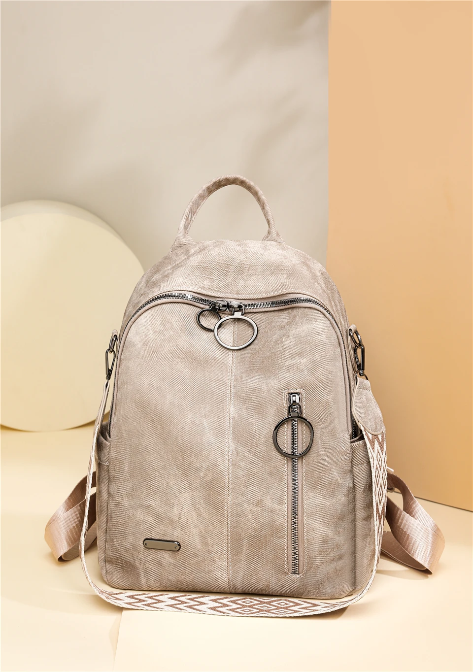Fashion Daypack High Quality Pu Leather Backpack Women Bagpack Ladies Shoulder Bag Designer Large Capacity School Bag for Girls