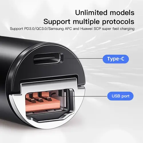 100W QC3.0 PD Mini Car Charger Fast Charging Car USB Type C Charger For Honda Pilot CRZ CRV CRX Accord Civic FIT Jazz HRV Vezel - Image 3