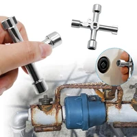 Tournevis à main multifonctionnel 4 en 1 croisé Portable en argent, combinaison de têtes de tournevis à douille pour bricolage 5