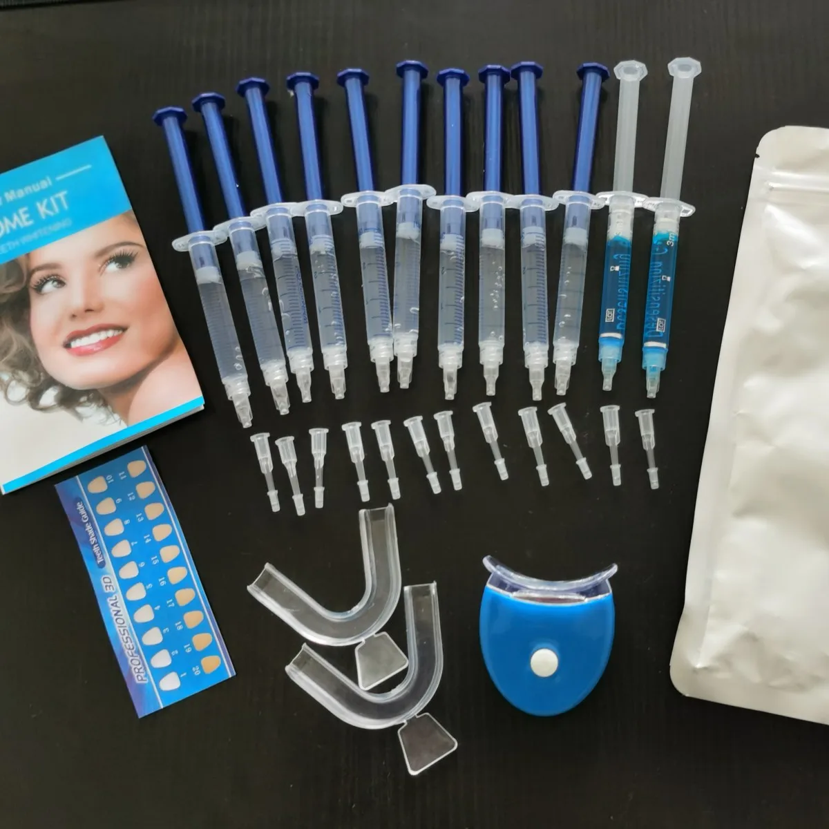 

Oral Home Use Teeth Whitening Kit Oral gels Tooth Whitener Bleaching White With 44% Peroxide drop ship whitening teeth kit