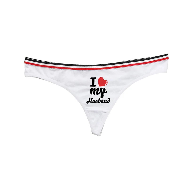 Couple Lover Matching Letter Print Underwear Order Seperately for Women G string and Men Boxer Shorts Underpants