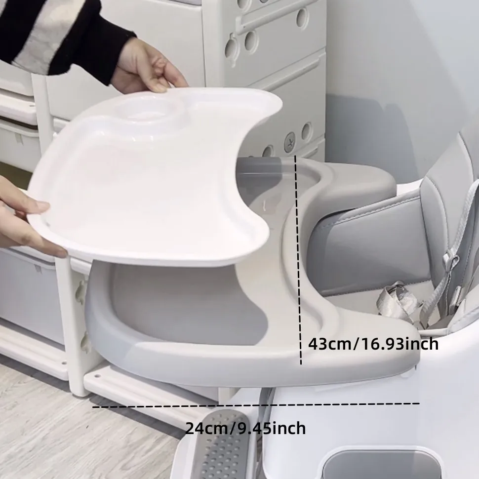 Foldable Baby High Chair 6 Months Plus, with Large Antislip Pad, Easy to Clean Feeding,High Quality Baby Dinner Chair for 0-6Y