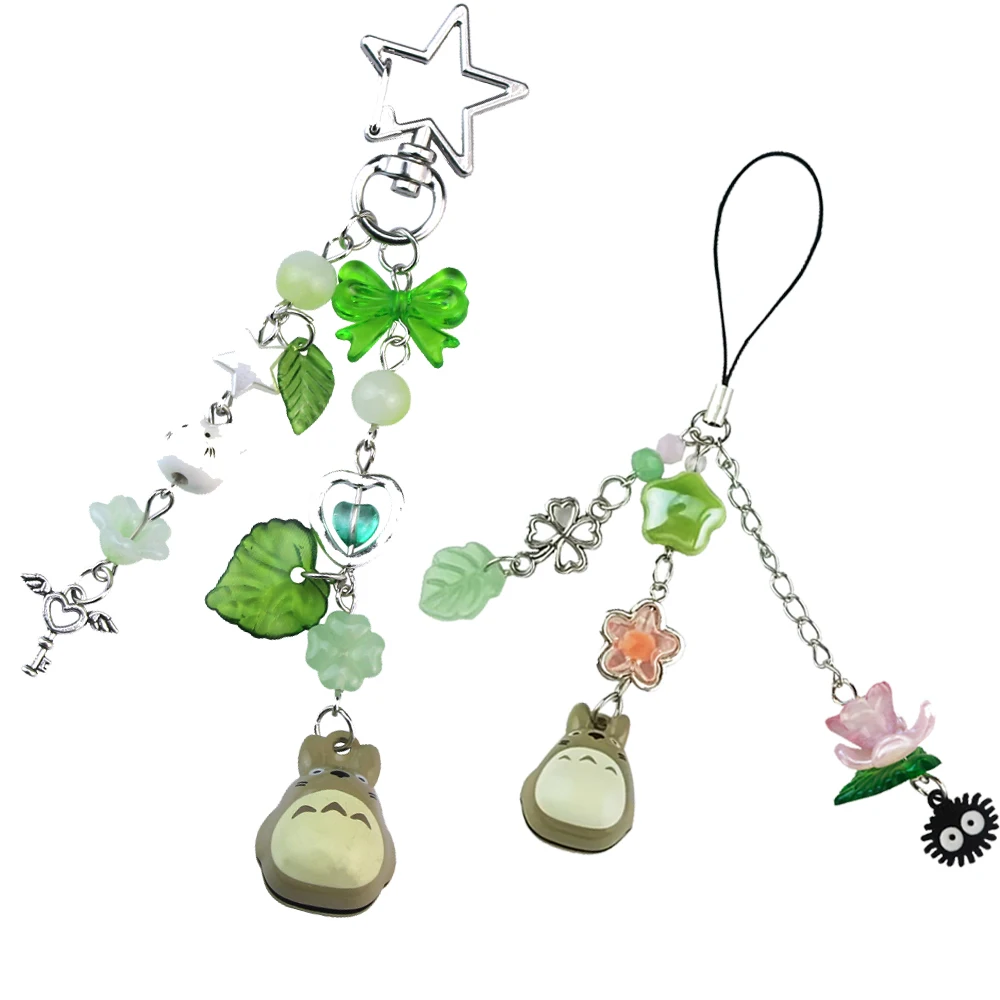 y2k handgemachte Perlen Katze Lanyard Telefon Anhänger Perle Tasche Charme Handy Kette Schlüsselanhänger Mädchen Geschenke