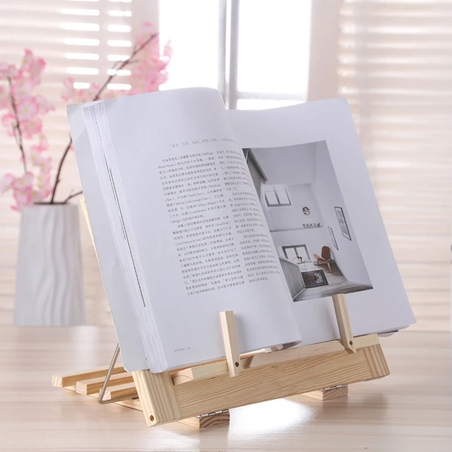 Support de livre pliable pour enfant et adulte, livre de cuisine, recette,  support de livre de cuisine, repose-livre en bois réglable, lecture,  nettoyage - AliExpress