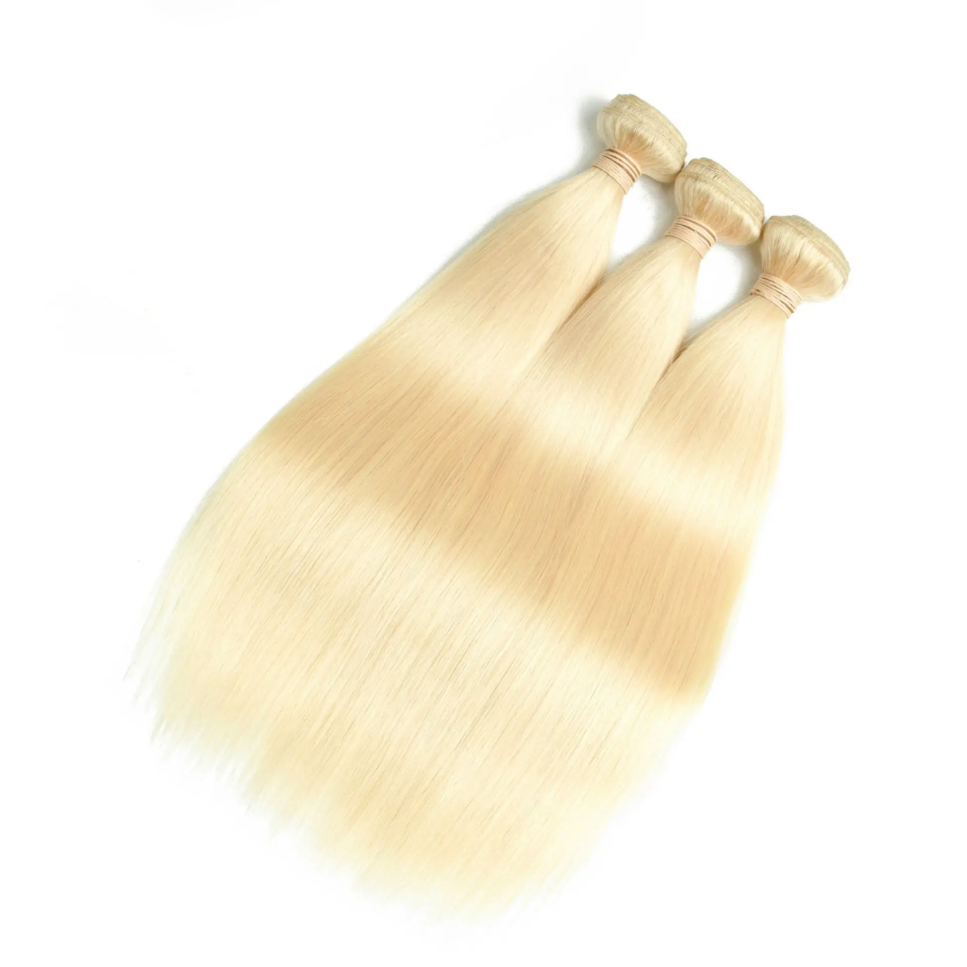 Honey 613 Blonde Straight 3 4 Bundles Human Hair Bundles Brazilian 34 36 38 40 Inch Raw Hair Extensions Double Weft