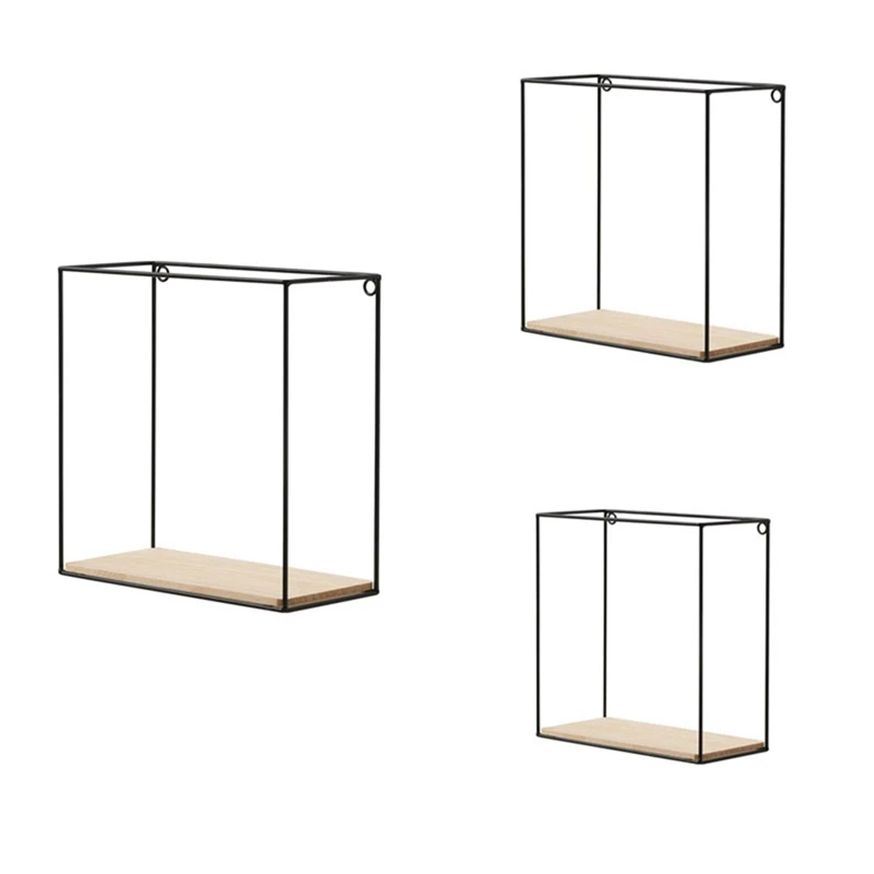 

Новая настенная полка, квадратная железная подставка для гостиной, спальни, декоративные полки для книг, цветочных горшков, домашние аксессуары