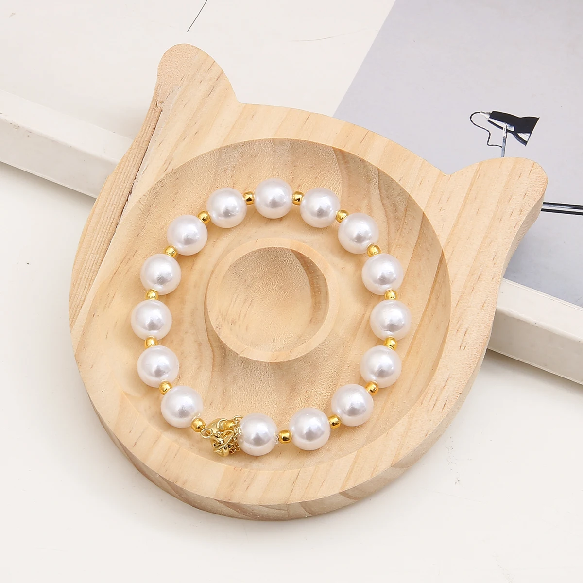 Wooden Beading Design Board & Bracelet Display Stand