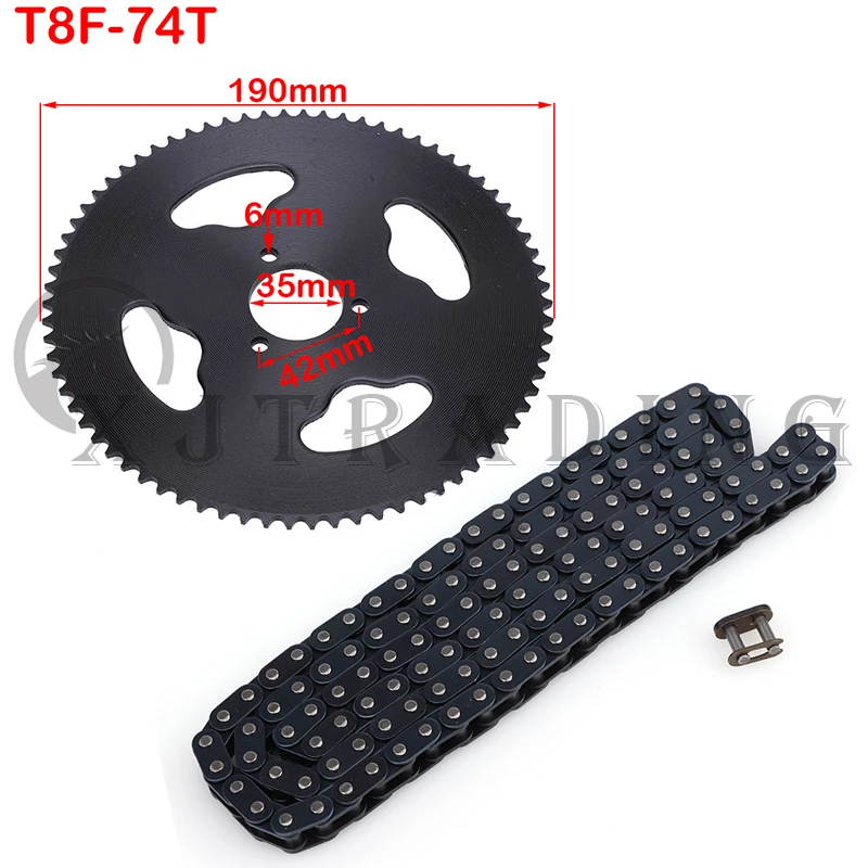 T8F 38/44/54/58/64/74T Teeth Sprocket With T8F 136L Links chain
