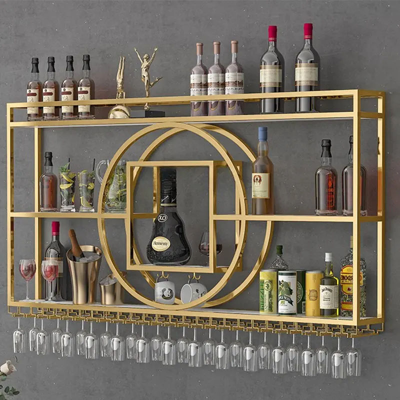 Woman Luxury Wine Holder Gold Hotel Hanging Display Wall Wine Rack Bottle Living Room Sto Rage Estante Para Vino Bar Furniture