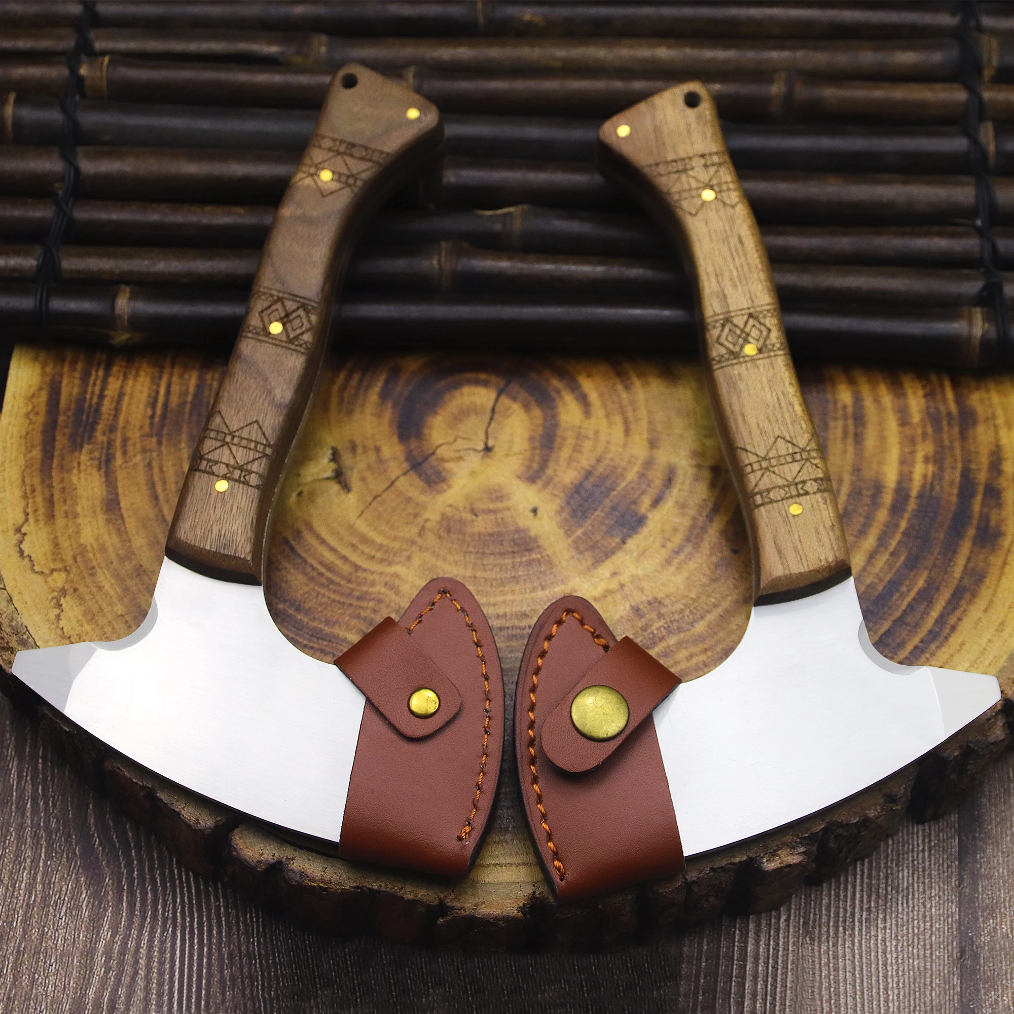 WPKOPYA   Japanese D2 Outdoor Tactical Sharp multi-purpose hand axe, EDC tool axe, Jungle survival cutting hand axe 4