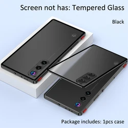 Sleek Aluminium Alloy Bumper with Acrylic Back Cover - Premium Phone Protector Case for ZTE nubia RedMagic 10 Air (Black)