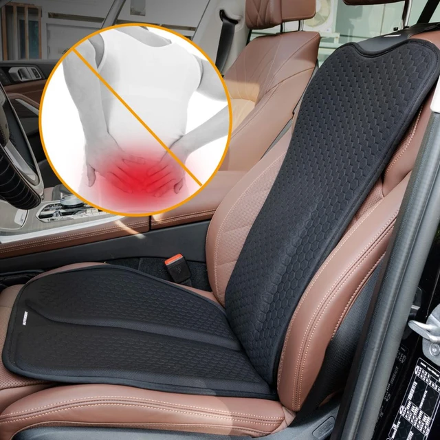 Car Cushion Car Seat Back Cushion Hip Pad Relieve Back Tailbone Pain Waist  Pressure Long Time Sit with Straps Car Lumbar Pillow - AliExpress