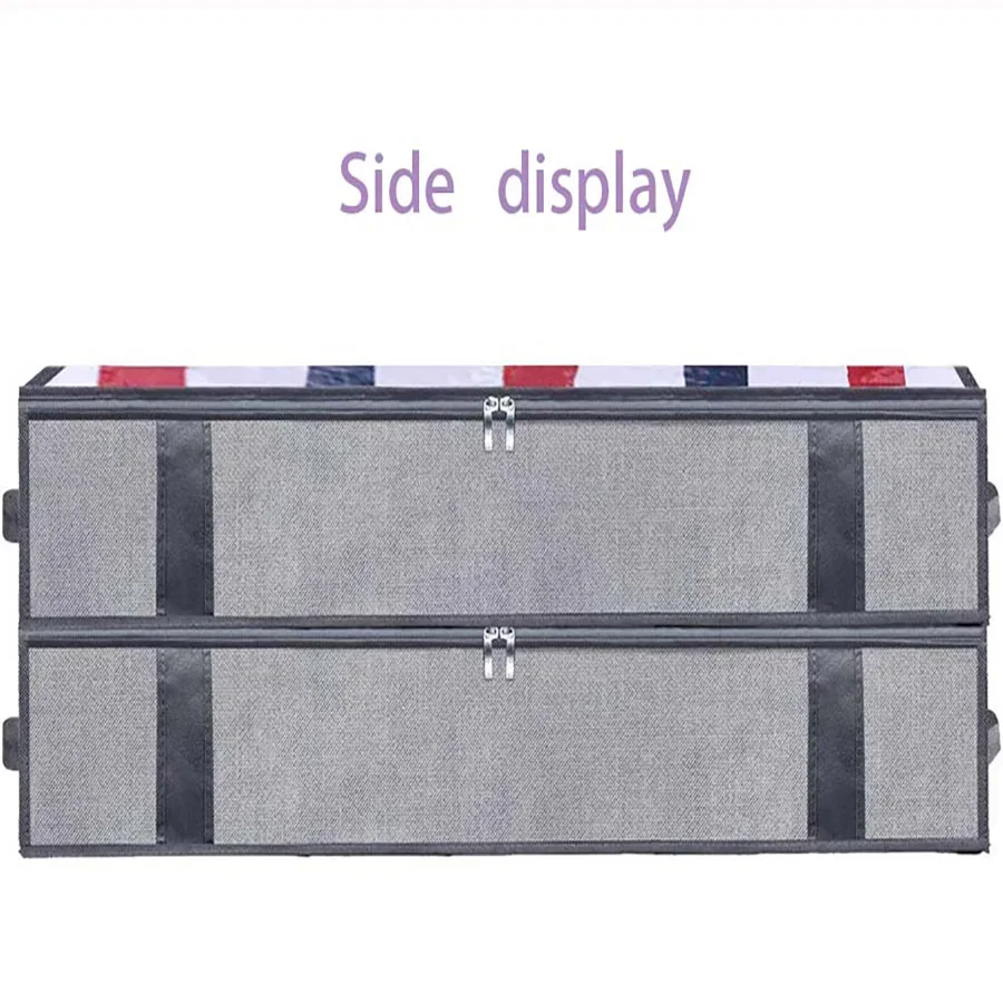 3/2/1pcs Under the bed quilt storage bag with cover can be folded, can be used for bedding clothes toys with 4 reinforced handle 6