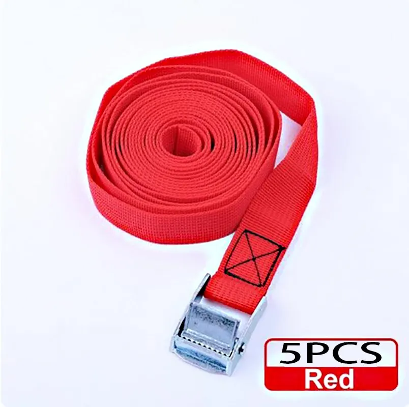 2 Meter Buckle Straps For Cars Motorcycles Bicycles Trailer Ropes Metal Buckles Sturdy Ratchet Straps For Duffel Bag