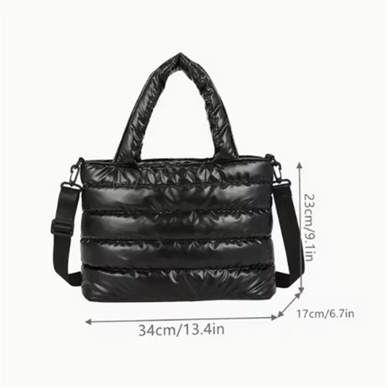 Stylish Durable Women's Tote Bag, Adjustable Crossbody Strap, Zipper Shoulder Bag for Winter Commuting Christmas Gifts Outings